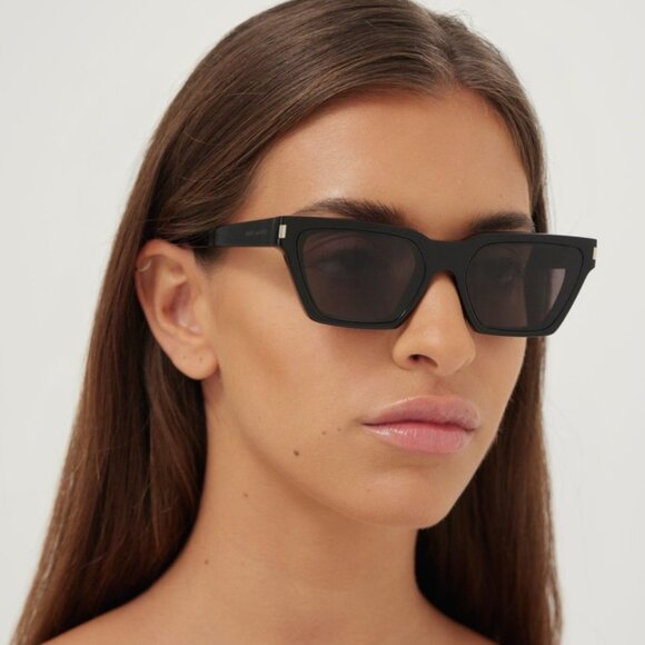 NEW SAINT LAURENT CAT EYE UNISEX BLACK SL633 CALISTA 001 SUNGLASSES SL 633 - Picture 1 of 6